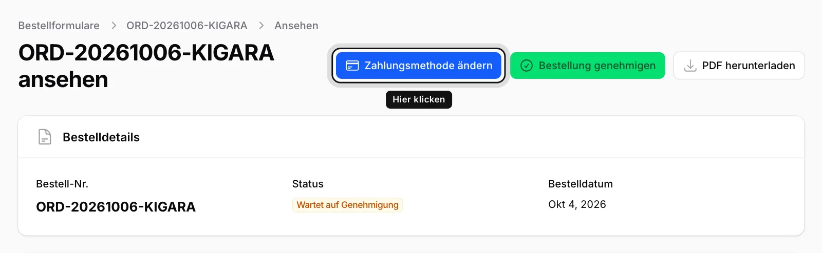 Methode bei Bedarf ändern