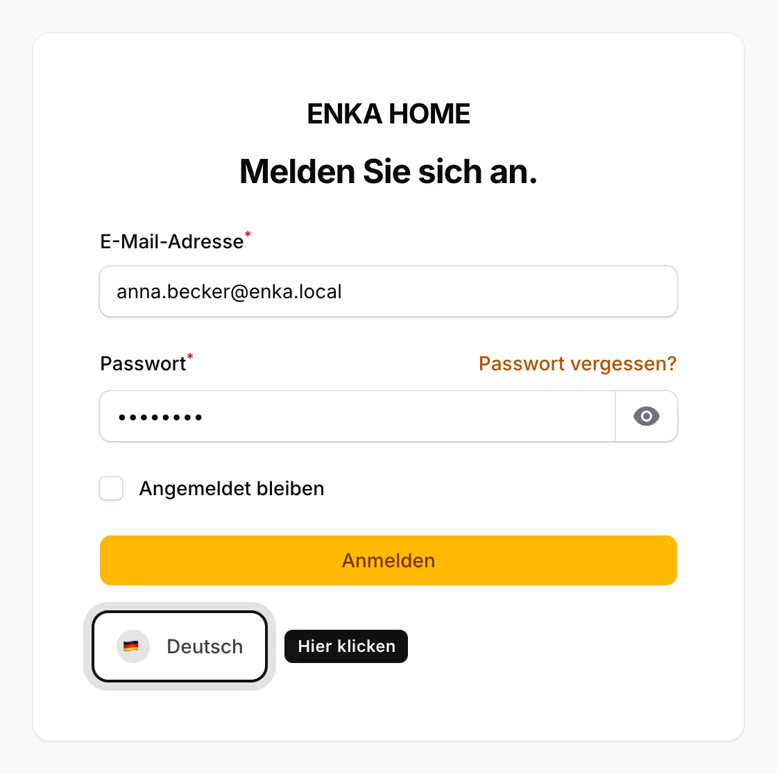Wie ändere ich die Sprache des Portals?
