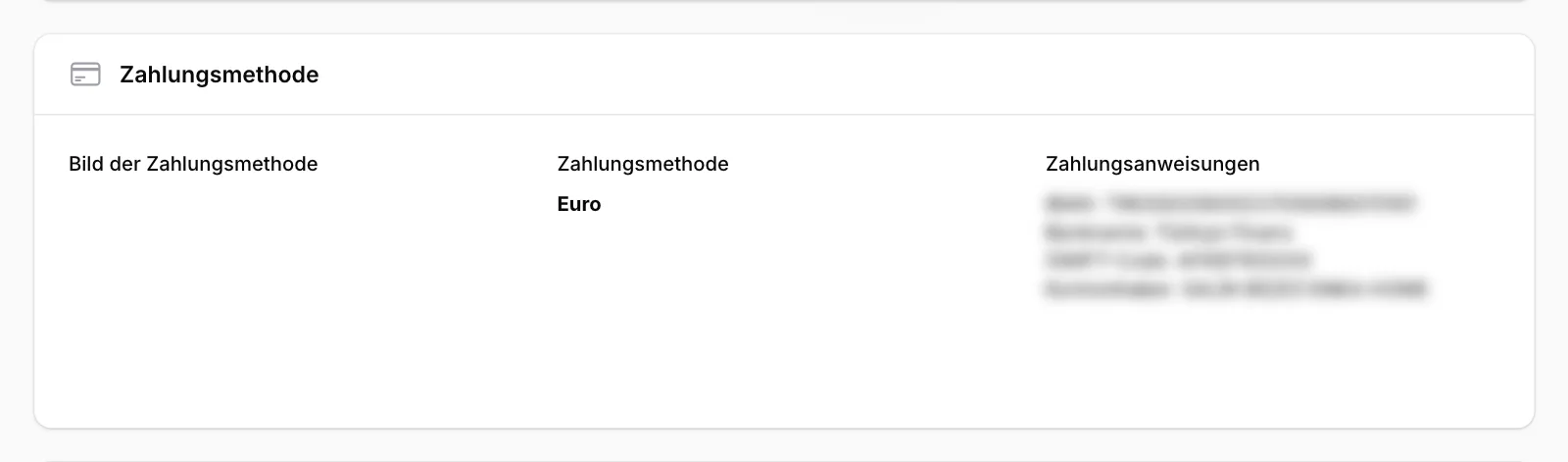 Zum Abschnitt Zahlungsmethode gehen