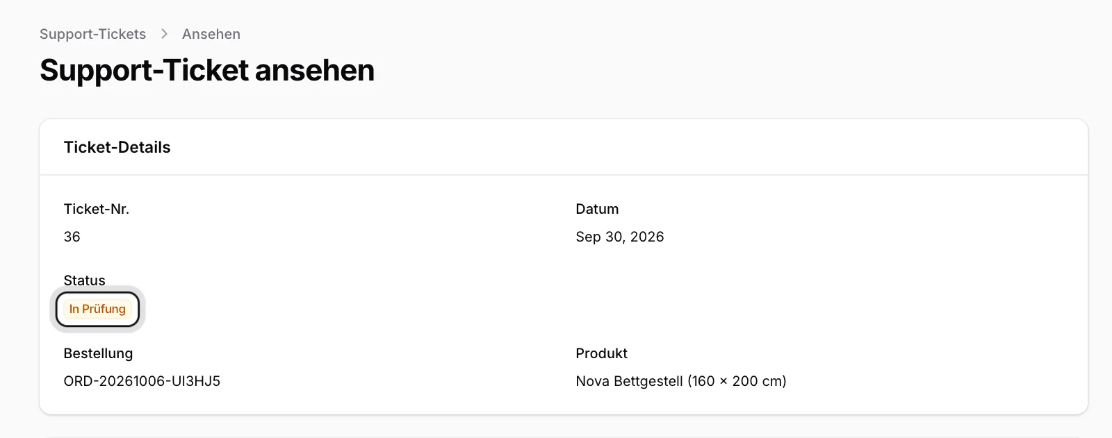 Ticket öffnen
