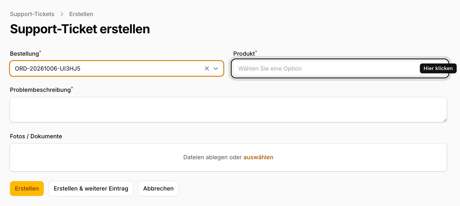 Produkt auswählen