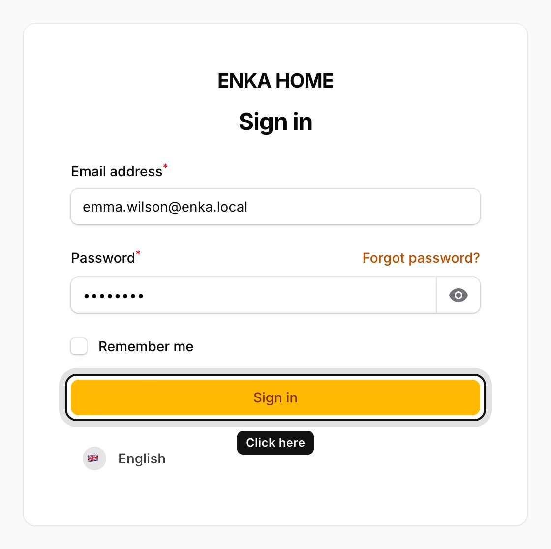 Click Sign in