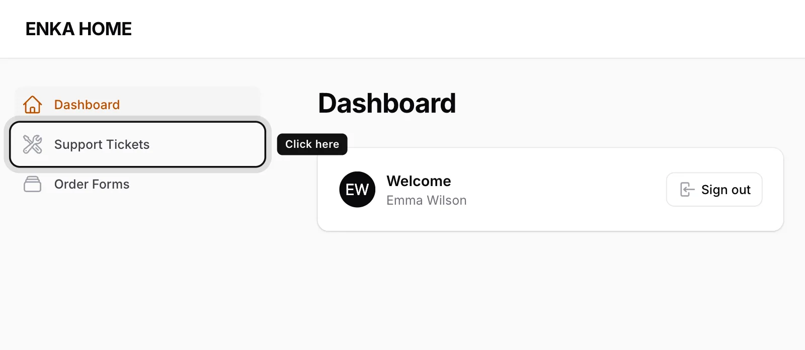 Click Support Tickets