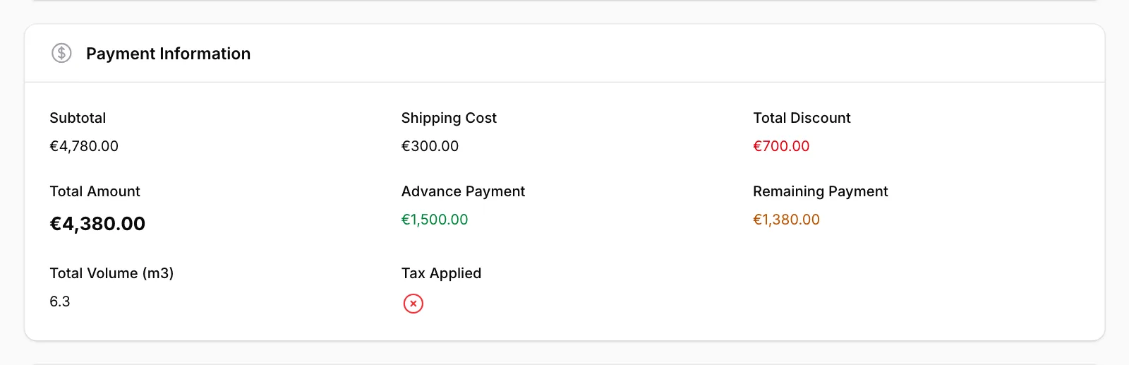 Payment Information