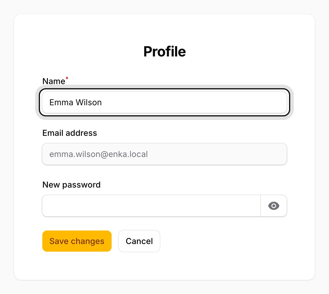 Edit your name