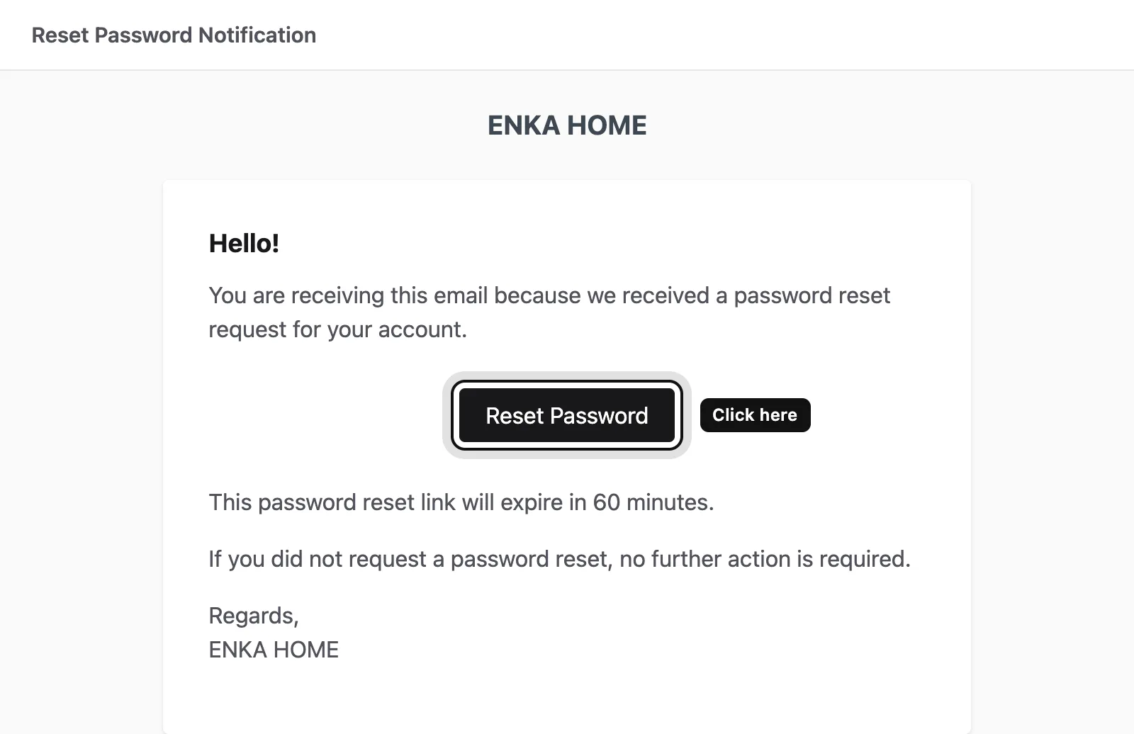Click the button in the email