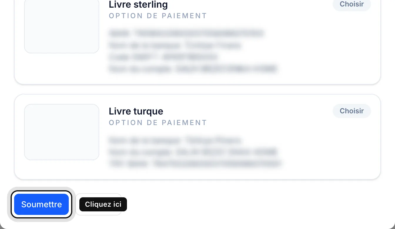 Choisissez votre mode de paiement