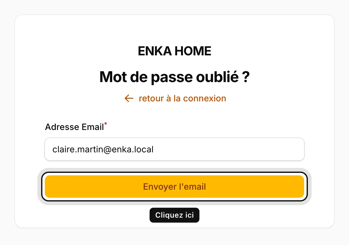 Saisissez votre adresse e-mail