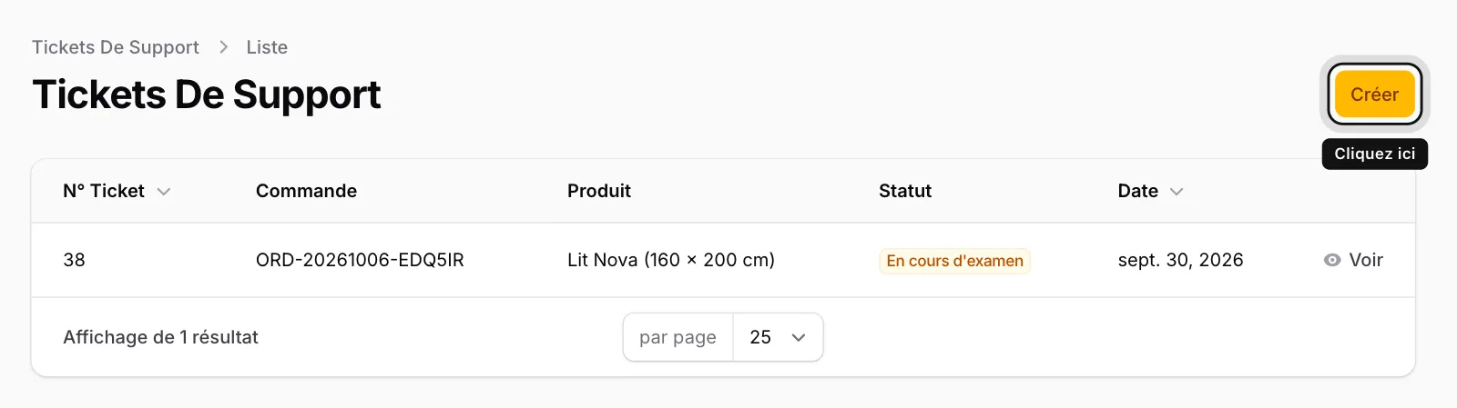 Cliquez sur Créer