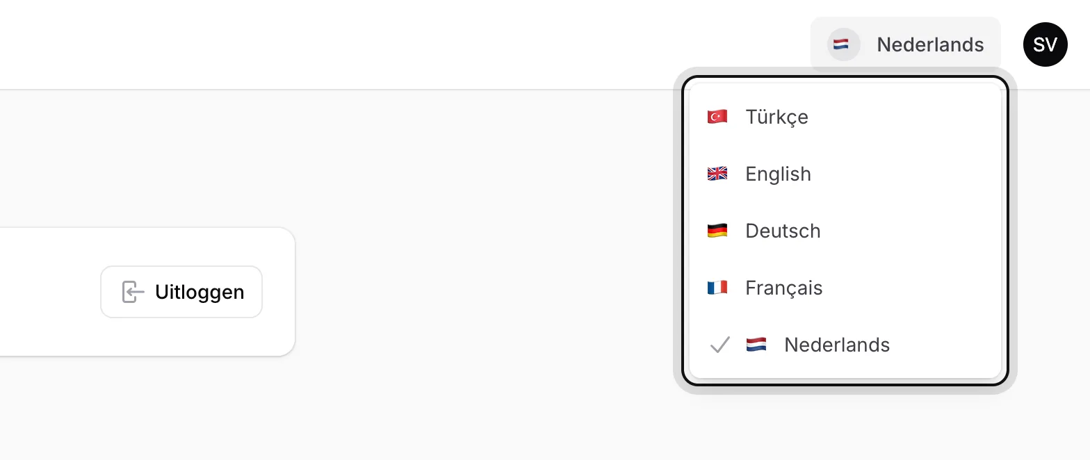 Kies uw taal