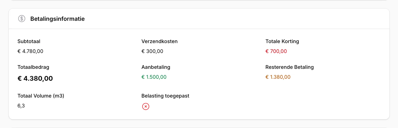 Betalingsinformatie