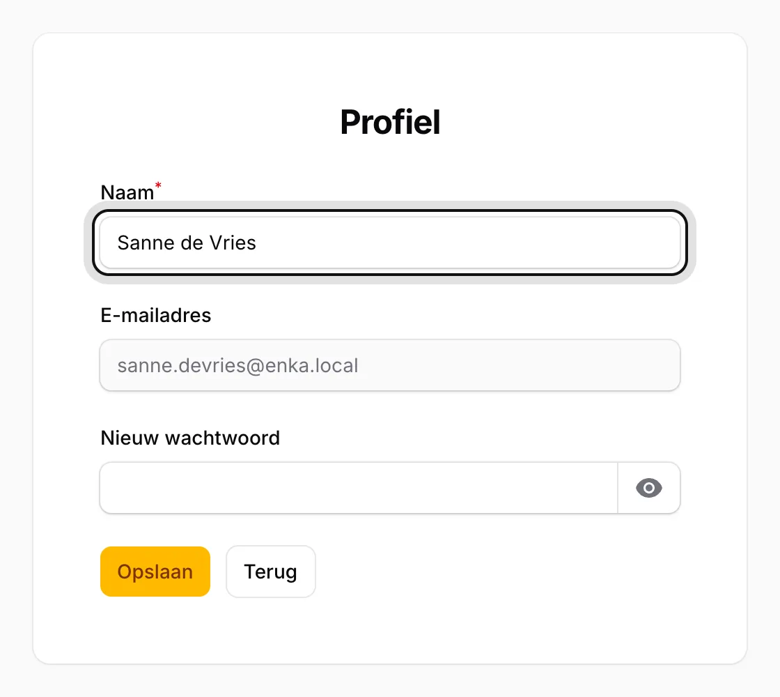 Wijzig uw naam