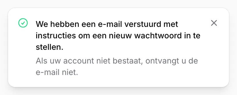 Bekijk de bevestiging