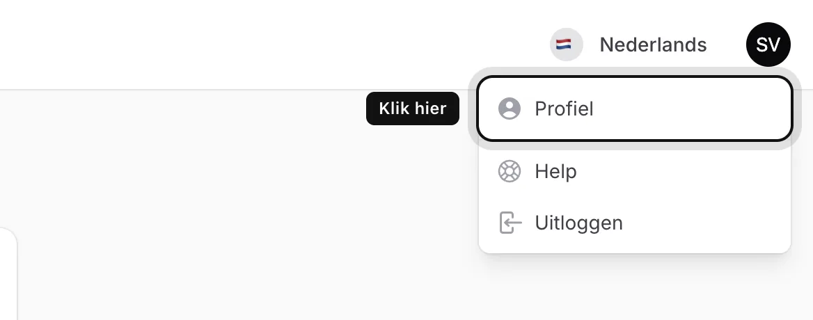 Open uw profiel