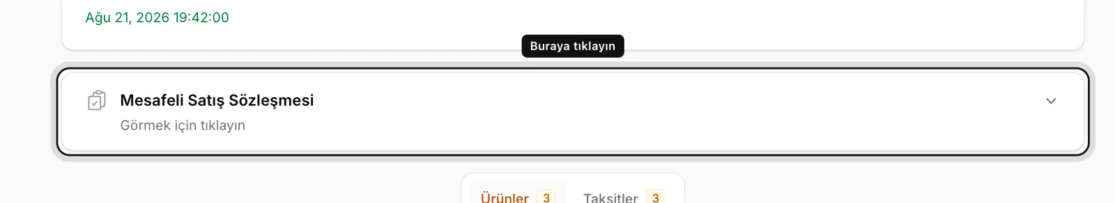 Mesafeli Satış Sözleşmesi bölümüne tıklayın