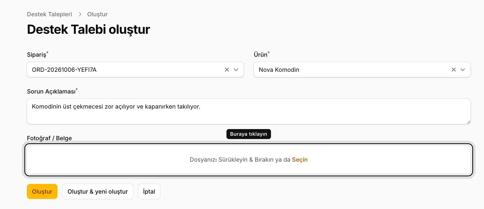 Fotoğraf / Belge alanını bulun